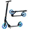 RELAX4LIFE Monopattino con Pedale in Alluminio per Bambini 10+ Anni, Scooter per Ragazzi con Manico Antiscivolo, Altezza Regolabile in 3 Livelli, 2 Ruote Spesse con Luci LED