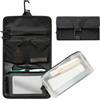 Travel Dude Borsa da appendere, borsa piatta e cosmetica piccola, borsa da doccia da campeggio con sacchetto da 1 litro, Nero