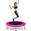COSTWAY Trampolino Elastico Pieghevole, Tappeto Elastico da Interno con 32 Molle e 6 Gambe e Cuscinetti Antiscivolo, Capacità di Carico 150 kg