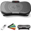 GIDGIMO Pedana Vibrante Fitness, Piattaforma Vibrante per Allenamento Total Body a Casa, con Musica , Telecomando e 5 Bande di Resistenza