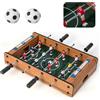 HOMASIS Mini Calcio Balilla Interattivo, 51 x 30,5 x 9 cm | Biliardino da Casa con 4 Aste, Segnapunti e 2 Palline, Babyfoot per Bambini e Adulti, Gioco di Calcetto da Tavolo per Feste