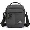 BAGZY Borsello Uomo Nylon Impermeabile per Ipad 9,7 Pollici Borsa Marsupio Uomo Quotidiana con Tracolla Regolabile per Ufficio/Università/Viaggio (Grigio)