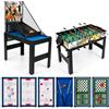 HOMASIS 14 in 1 Tavolo Multigioco per Casa | Tavolo da Gioco con Calcio Balilla, Basket, Biliardo, Hockey, Ping Pong, Scacchi, Dama, Backgammon, Carte da Poker