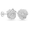 LeCalla Stud orecchino Sterling Silver Jewelry Design Italiano ritorto filo Nodo d'Amore per le donne
