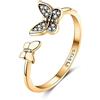MARLION JEWELS Anelli da donna in argento 925 formato da due farfalle. Anello da donna in argento 925 con finitura argento o oro. Gioielli da donna ideali per coppia e fidanzati, regali per amiche... Anelli coppia