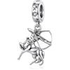 ROMANTICWORK Argento Sterling 925 koala/maialino/gatto/colibrari/bovino/manzo/leone/volpe/scimmia/teschio/tigre/panda rosso per braccialetti animali gioielli da donna
