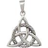 Treasure Bay Ciondolo in argento Sterling 925 a forma di nodo celtico trinitario per uomini e donne, collana irlandese triquetra, gioiello vichingo norreno, amuleto pagano, regalo per lui e per lei,