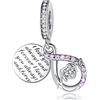 Amuefer Famiglia Charms Argento 925 Mamma Nonna Famiglia Amore Cuore Sorella Girasole Capezzolo amici Ciondolo per Collane Compleanno Natale Gioielli Regali per Donne