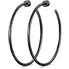 GoldChic Orecchini Cerchio Donna Semplici, Leggeri e Comodi Larghezza 2 mm | Leggeri e Ipoallergenici, Argento/Oro/Oro Rosa/Nero, 15 mm/20 mm/30 mm/40 mm/50 mm/60 mm/70 mm/80 mm/90 mm/100 mm