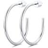 GoldChic Orecchini Cerchio Donna Semplici, Leggeri e Comodi Larghezza 2 mm | Leggeri e Ipoallergenici, Argento/Oro/Oro Rosa/Nero, 15 mm/20 mm/30 mm/40 mm/50 mm/60 mm/70 mm/80 mm/90 mm/100 mm