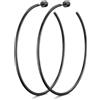GoldChic Orecchini Cerchio Donna Semplici, Leggeri e Comodi Larghezza 2 mm | Leggeri e Ipoallergenici, Argento/Oro/Oro Rosa/Nero, 15 mm/20 mm/30 mm/40 mm/50 mm/60 mm/70 mm/80 mm/90 mm/100 mm