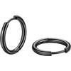 Bandmax Orecchini Donna a Cerchio Acciaio Inossidabile Oro/Nero/Argento | Orecchini a Cerchio Uomo Donna Piccoli Leggeri e Ipoallergenici, a Perno Sottile, Gioielli Minimalisti da 8/10/12/14/16 mm