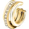 MORELLATO Earcuff Donna in Acciaio Dorato, Cristalli, Collezione EARCUFF, Triplo - SAUP41