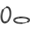 Bandmax Orecchini Donna a Cerchio Acciaio Inossidabile Oro/Nero/Argento | Orecchini a Cerchio Uomo Donna Piccoli Leggeri e Ipoallergenici, a Perno Sottile, Gioielli Minimalisti da 8/10/12/14/16 mm