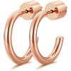 GoldChic Orecchini Cerchio Donna Semplici, Leggeri e Comodi Larghezza 2 mm | Leggeri e Ipoallergenici, Argento/Oro/Oro Rosa/Nero, 15 mm/20 mm/30 mm/40 mm/50 mm/60 mm/70 mm/80 mm/90 mm/100 mm