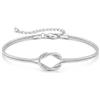Milacolato Bracciali Coppia con Nodo Regolabile Regalo Bracciale Donna | Oro 18 Carati Placcato Argento Bracciali Donna,Ipoallergenico Regalo Migliore Amica,Regali Fidanzata San Valentino 2PZ Or