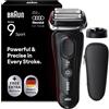 Braun Serie 9 Sport Rasoio Elettrico Barba, Custodia, 9110si Nero | Regolabarba Uomo Impermeabile, Ricaricabile, Testina 4+1 e Rifinitore, Custodia, SensoAdapt per Qualsiasi Densità di Barba