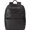 DUDU Zaino in Pelle da Viaggio Unisex per Uomo e Donna - Zaino Elegante e Resistente per Tablet, Escursioni e Lavoro - Spallacci Regolabili e Design Ergonomico Nero