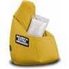 extroitaly Pouf Relax Loft 80x135 cm. Poltrona Sacco Giallo | Ergonomico, Tessuto Antistrappo e Impermeabile, Comoda Poltrona Sacco Moderna, Made in Italy