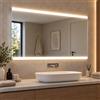 VE.CA.s.r.l. Specchio Bagno Retroilluminato con Bordo LED Made in Italy - Specchio da Parete 100x70 cm, Installazione Verticale o Orizzontale - Design Moderno e Minimale