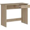 AVANTI TRENDSTORE Medole- Scrivania con 1 cassetto, in legno truciolare di colore bianco oppure quercia sonoma Utilizzabile anche come toelette da trucco. Dimensioni LAP ca. 90x72x40 cm