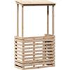 vidaXL Tavolo Bar da Esterno con Tetto 112,5x57x195,5cm Legno Massello