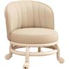 Nkmifeg Sgabello Basso con Ruote Seduta Moderna Impermeabile con Schienale | sgabello girevole con ruote per casa camera da letto soggiorno bagno ufficio bar negozio salone area di lavo