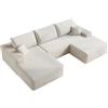 Comfyu Boneless - Divano angolare con chaise longue, 270 cm, colore: beige | Boneless Design, chaise longue, larghezza 270 cm, beige, divano modulare
