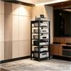 Generic Mobile stereo hi fi rack hifi Av media stand a 7 livelli con ruote e supporto regolabile in altezza, armadio rack audio per soggiorno, sala teatro, ripiano rack amplificatore, centro intratte(Nero)