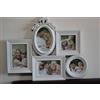 Voß_1 Occasions Direct Frames™ - Cornice in plastica per 5 Foto, Dimensioni Esterne 48 x 38 cm, Colore: Bianco