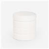 Produce Shop Pouf Bouclé Contenitore di Design a Cilindro per Soggiorno Mugi - Bianco
