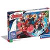 Clementoni - 20347 - Glitter Puzzle - Marvel The Avengers - 104 pezzi - Made in Italy, puzzle bambini 6 anni, puzzle cartoni animati, puzzle Marvel, puzzle supereroi, supercolor puzzle