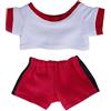 niannyyhouse Abbigliamento per Bambola di Peluche 10cm 15cm 20cm Set di T-Shirt a Contrasto, Pantaloni Sportivi, Abbigliamento per Bambole di Peluche Morbide, Accessori per Travestirsi (a1, 15cm)