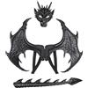 Hravox Costume Da Drago 3D, alis Di Drago, Coda Di-Drago, Set Di Costume Da Dragos | alis Da Drago 3D E Coda Di Drago Con Maschera, Costume Da Dinosauro Per Bambini Per Carnevale E Giochi Di Ruolo
