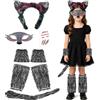 XIEXIESHER Maschera da Lupo Set 6Pezzi Costume Halloween Lupo-Mannaro