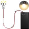 LQTSLFM Mini LED a Batteria Bianco Caldo a Testa Singola Mini Luce LED Micro LED Luci per Casa Delle Bambole per Spazi in Miniatura, Vetrine, Modellismo, DIY