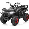 LALAHO Quad elettrico per bambini, 24 V, con 2 motori, veicolo per bambini | Fari a LED, musica e clacson, auto elettrica con 4 ruote antiscivolo e avvio lento, per bambini da 3 a 8 anni