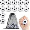 Gleagrid Mini Palloni da Calcio, Piccoli Palloni Sportivi, 12 pezzi 4cm Palline Antistress in Schiuma con Borsa Portaoggetti, Regalo per Ospiti a Tema Calcio, per Bambini e Adulti