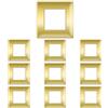 CILIA 2 Moduli Placca Compatibile Con VIMAR PLANA, Placche In Plastica di Alta Qualità Supporto 502 Vari 11 Colori (Oro Lucido, 2 Moduli-10 Pezzi)