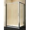 Yellowshop - Box cabina doccia porta anta scorrevole fisso cristallo 6 mm - 100 110 120 70 80 (cm 100 x 70, Cristallo 6mm Puntinato Opaco)