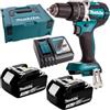 Makita Trapano avvitatore a percussione a batteria 18V 3Ah DHP484RFJ