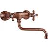 Schläfer 3460116 | Rubinetto Lavello Cucina a Muro Stile Retrò, Perfetto Anche per Lavanderia e Bagno, Design Vintage con 2 Manopole e Canna Girevole a S, Design Rame Antico
