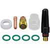 RIVERWELD Kit 9 Pz Lente Gas Stubby 2.4mm e Vetro 11mm per TIG