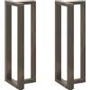 vidaXL Gambe per tavolo da bar a forma di T 2 pz nere 40x35x(110-111) cm in acciaio