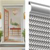 Huracan Zanzariera a catena in alluminio, 90 x 200 cm, grigio, protezione dagli insetti, zanzariera per porte, ideale per balcone e terrazza, controllo dei parassiti