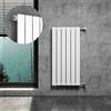 WITEN&NOCK Radiatore a pannello piatto, bianco, 460 x 950 mm, monostrato | POSTA - Radiatore di design con connettore laterale, distanza tra i mozzi 900 mm, con kit di montaggio incluso