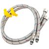 Yuanny Tubo di collegamento per rubinetto, 80 cm, G3/8 x M10, certificato DVGW, prolunga per rubinetto e miscelatore, 2 pezzi