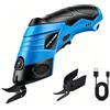 GoldOars Forbice Elettrica Tagliacartone Ricaricabile | Batteria da 4V 2600 mAh, 2 Teste di Taglio, Per Cartone, Cartone Ondulato, Tessuto, Moquette, Pelle