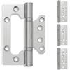 vidaXL Cerniera 4 pz 100 x 75 x 13 mm Argento Acciaio