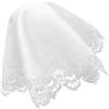 Luxshiny Copriparalume in Pizzo Bianco 80 Cm Coprilampada per Lampada da Tavolo Rotonda Protezione Antipolvere Decorazione Casa Soggiorno Ufficio Hotel